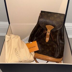 Louis Vuitton Dark Brown Monogram MM Backpack & Limited Edition Holiday Box